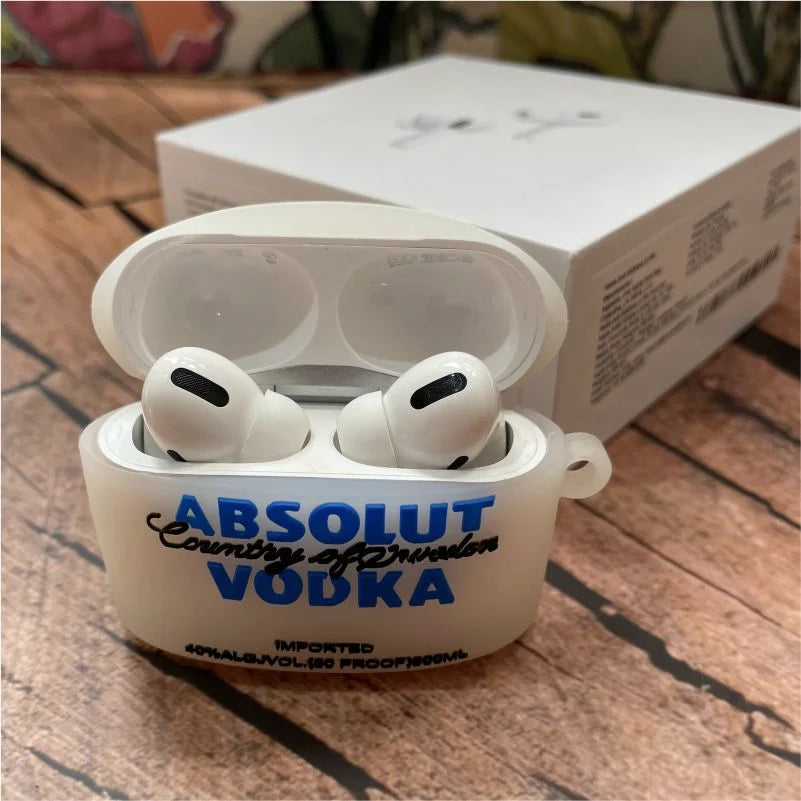 Compatible for Airpod Case 1/2 Vodka , Drink Bottle Cute Kawaii Cartoon 3D Silicone Fashion Protective Skin Cover for Airpod Case Vodka, Funny Boys Girls Kids Teens Women Cases for Airpods 1&2 (Vodka)